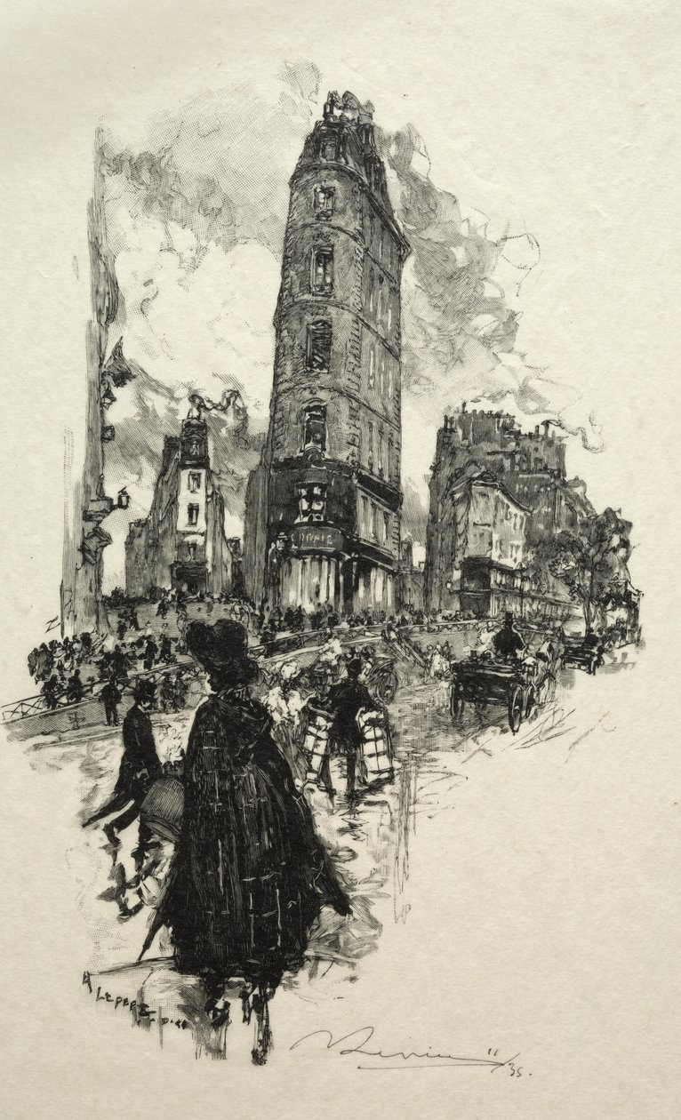 Corner of Rue de la Lune by Auguste Louis Lepère