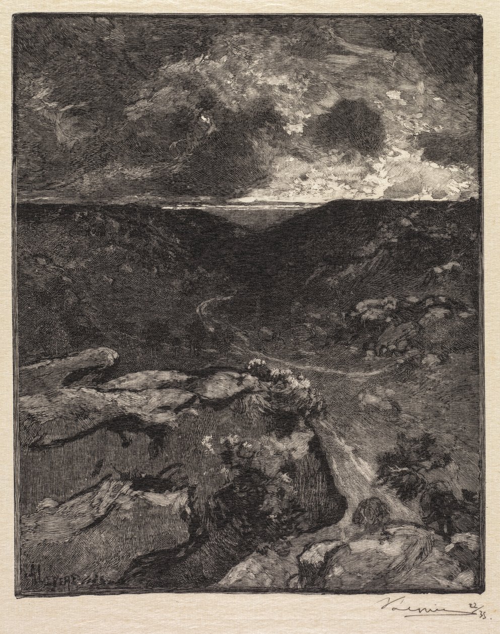 Fontainebleau Forest: Franchard Valley by Auguste Louis Lepère