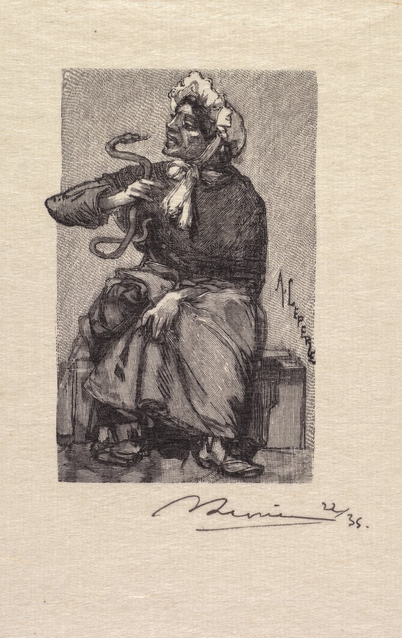 Fontainebleau Forest: Serpent Merchant by Auguste Louis Lepère