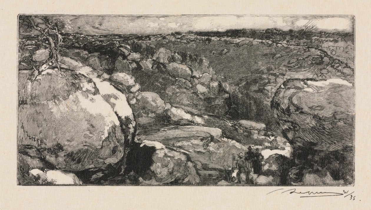 Fontainebleau Forest: The Cirque of Long-Rocher, 1888 by Auguste Louis Lepère