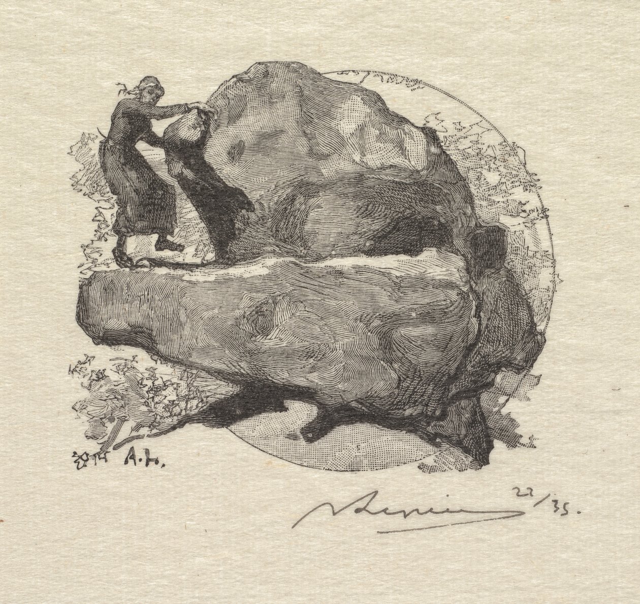 Fontainebleau Forest: The Trembling Rock, 1890 by Auguste Louis Lepère