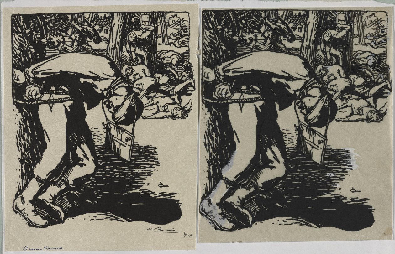 Franc-Tireurs, 1914 by Auguste Louis Lepère