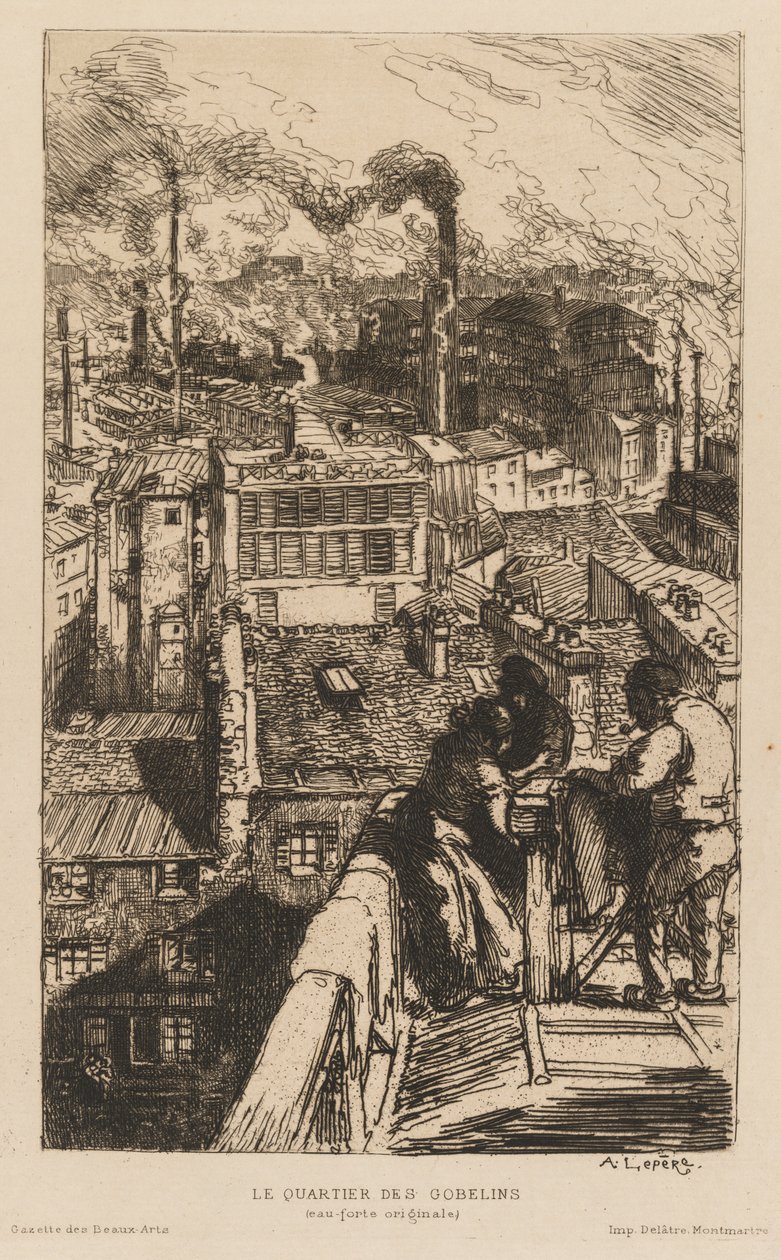 Gazette des Beaux-Arts: Le Quartier des Gobelins by Auguste Louis Lepère
