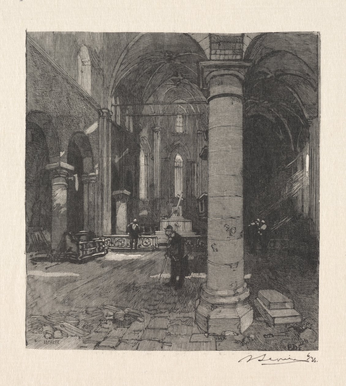 Interior of the Church by Auguste Louis Lepère