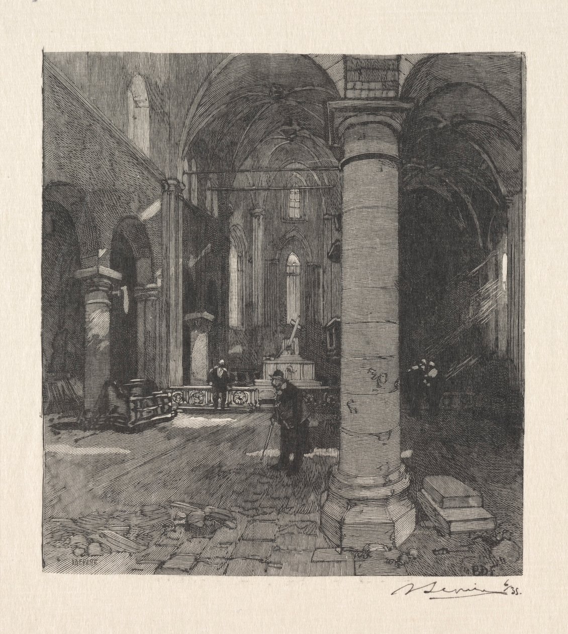 Interior of the Church by Auguste Louis Lepère