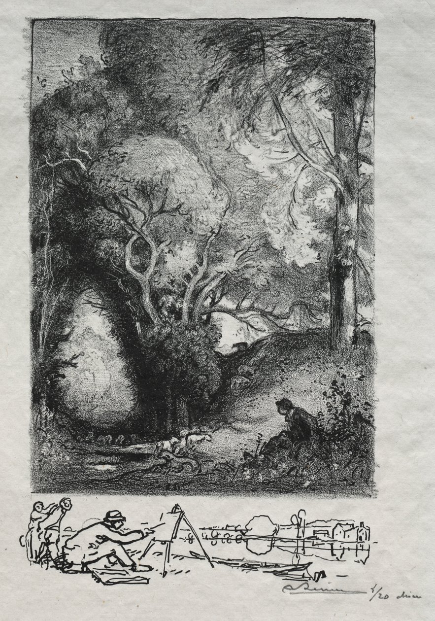 The Ravine in June by Auguste Louis Lepère