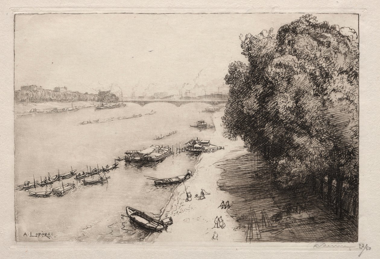 La Seine au Pont Nationale by Auguste Louis Lepère