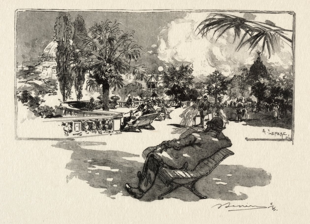 The Terrace of the Liberal Arts by Auguste Louis Lepère