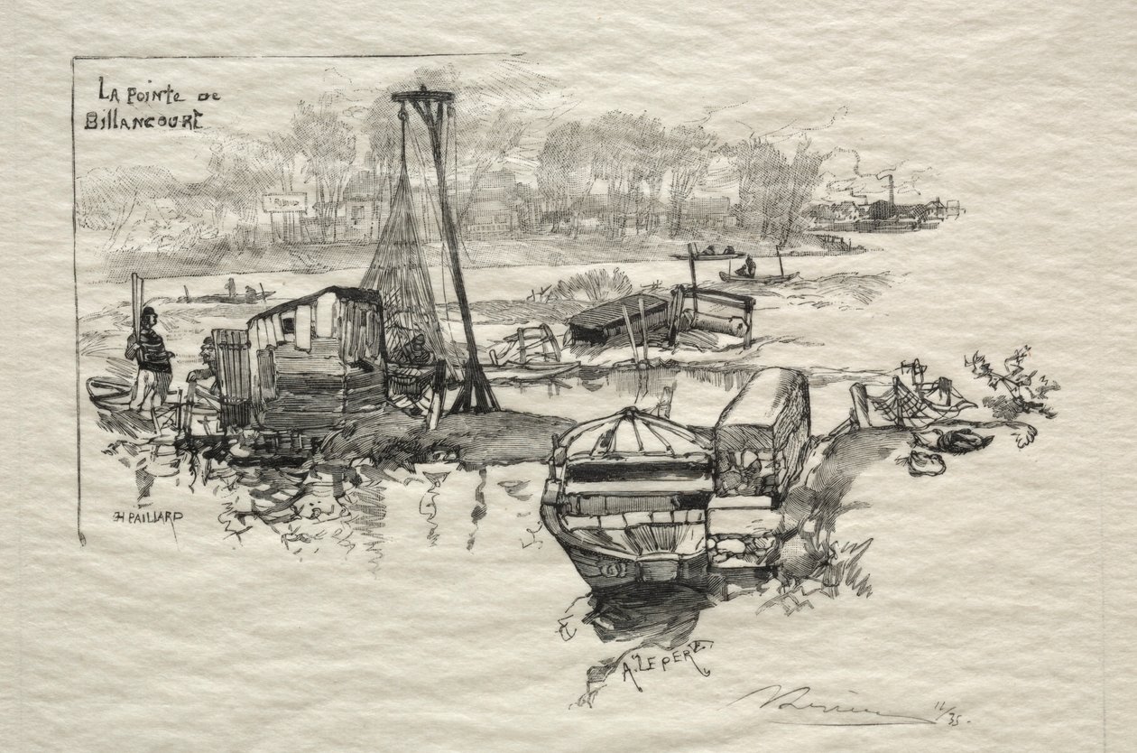 Le Point de Billancourt by Auguste Louis Lepère