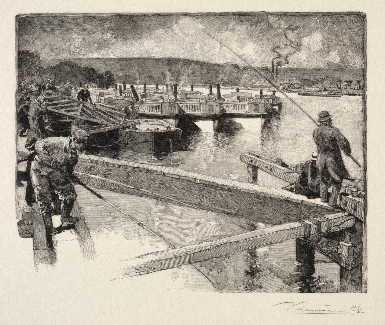 The Boat Garage by Auguste Louis Lepère