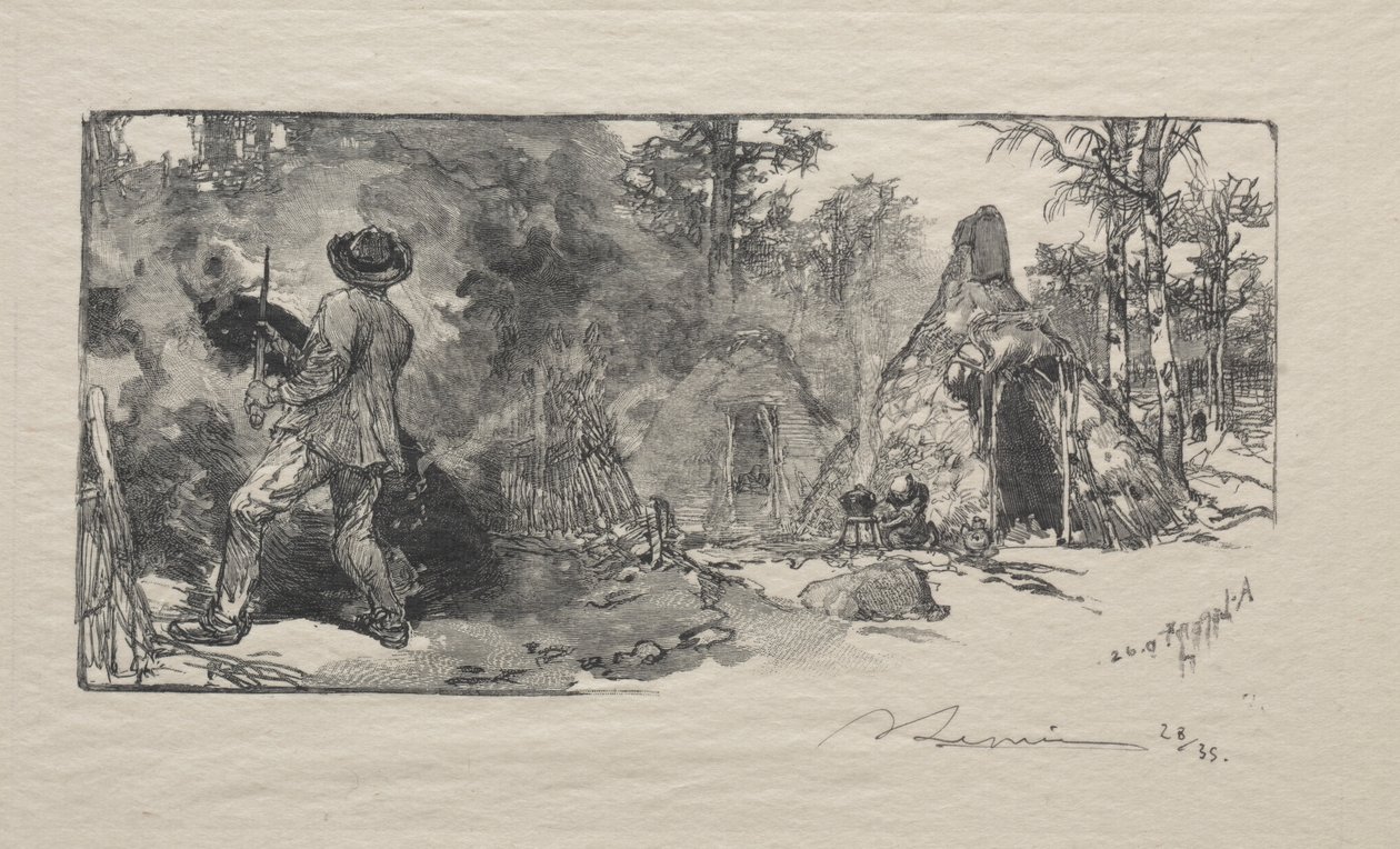 Les Charbonniere, 1887 by Auguste Louis Lepère