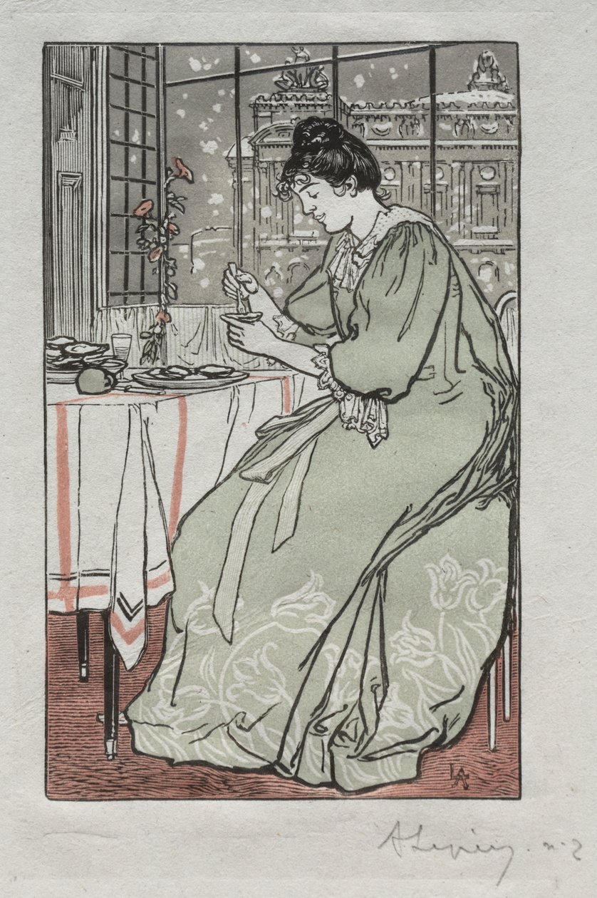 Paris Almanac, 1897: Winter by Auguste Louis Lepère