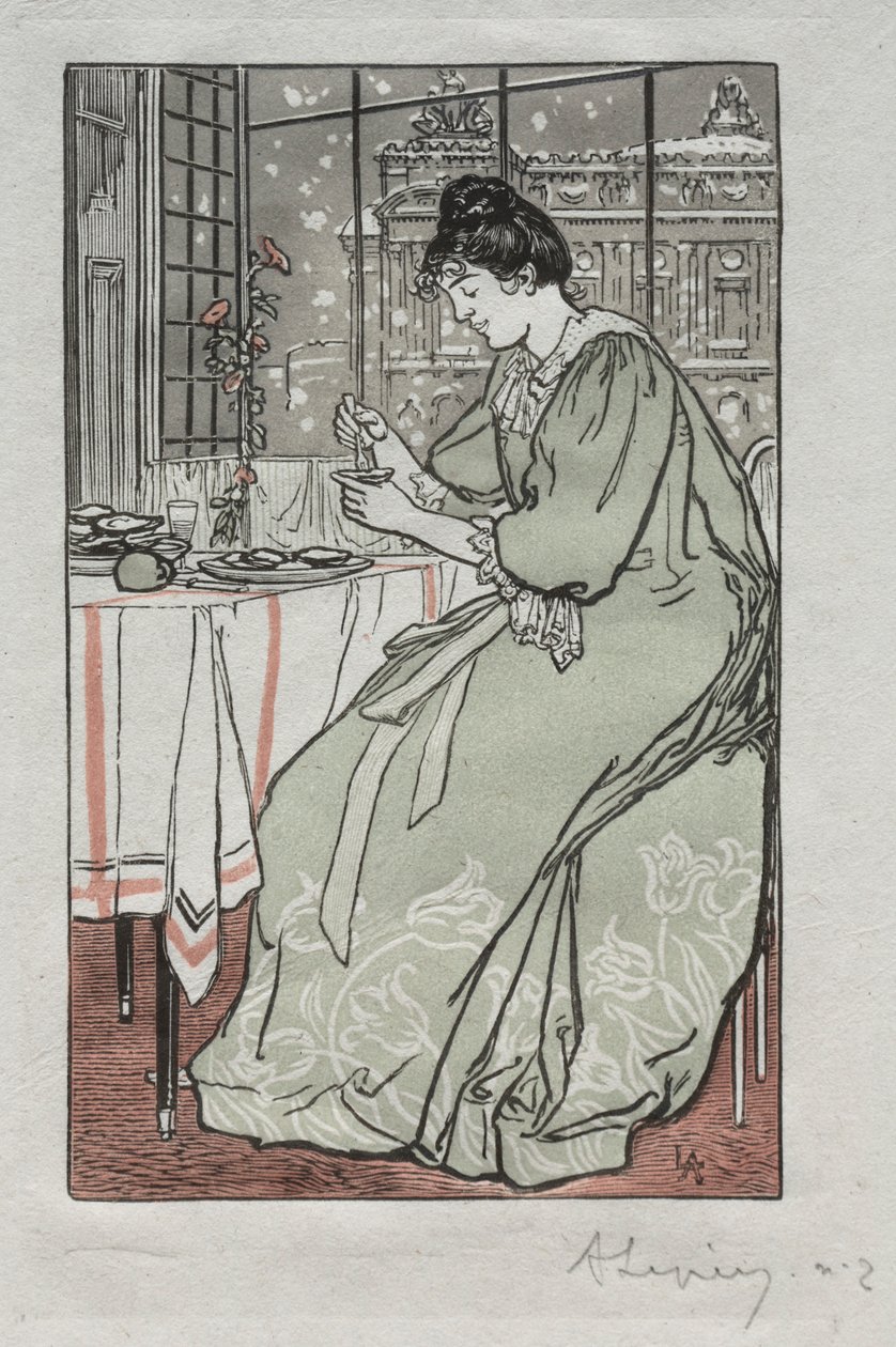 Paris Almanac, 1897: Winter by Auguste Louis Lepère