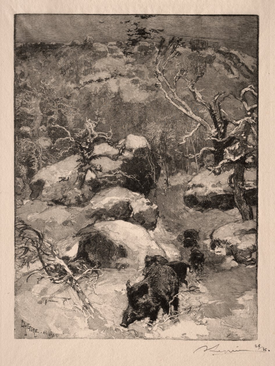 Cuvier Rock Chatillon by Auguste Louis Lepère