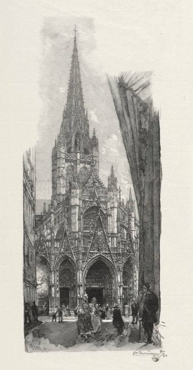 Rouen Illustré: Eglise Saint Maclou by Auguste Louis Lepère