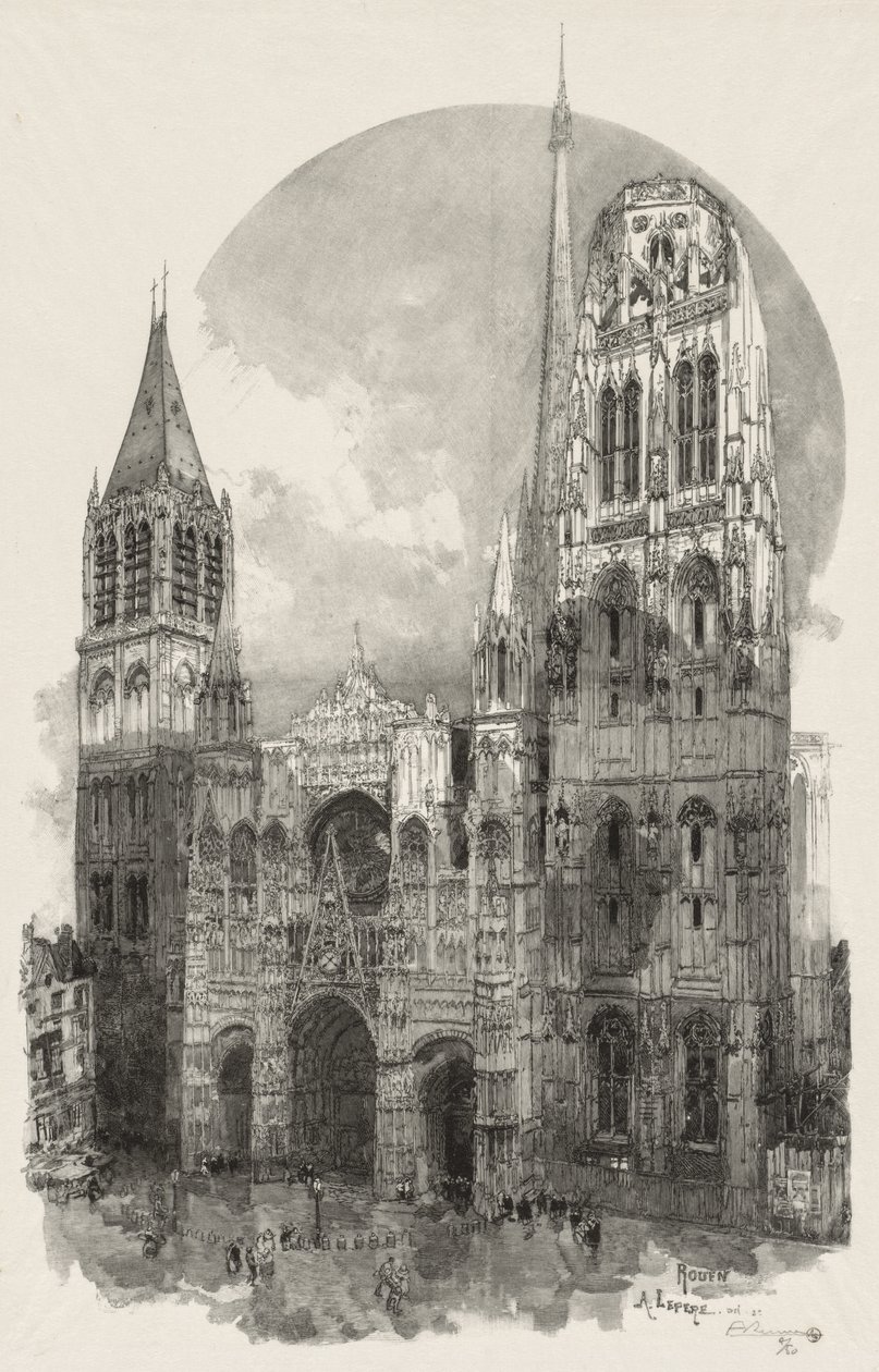 Rouen Illustrated: The Cathedral of Rouen by Auguste Louis Lepère