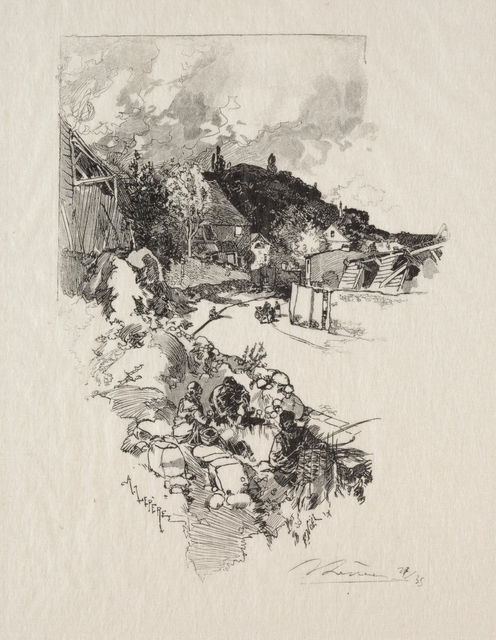 Route de Versailles by Auguste Louis Lepère