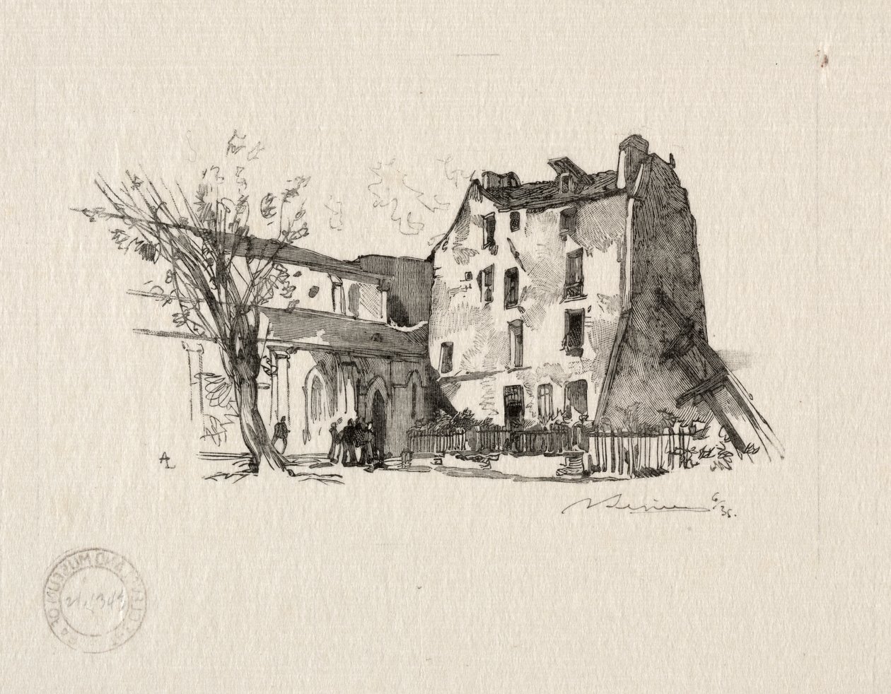 St. Julien le Pauvre: The Presbytery by Auguste Louis Lepère