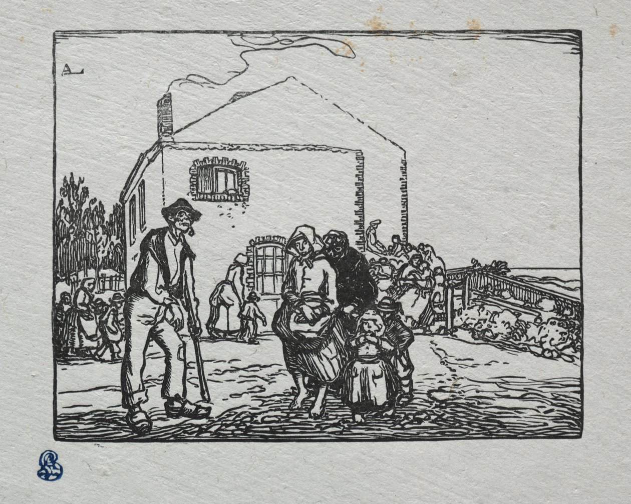 The Beggars at the Last House by Auguste Louis Lepère