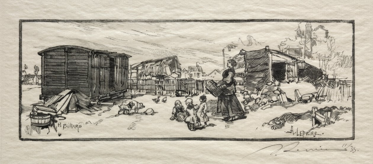 The Carriage House by Auguste Louis Lepère