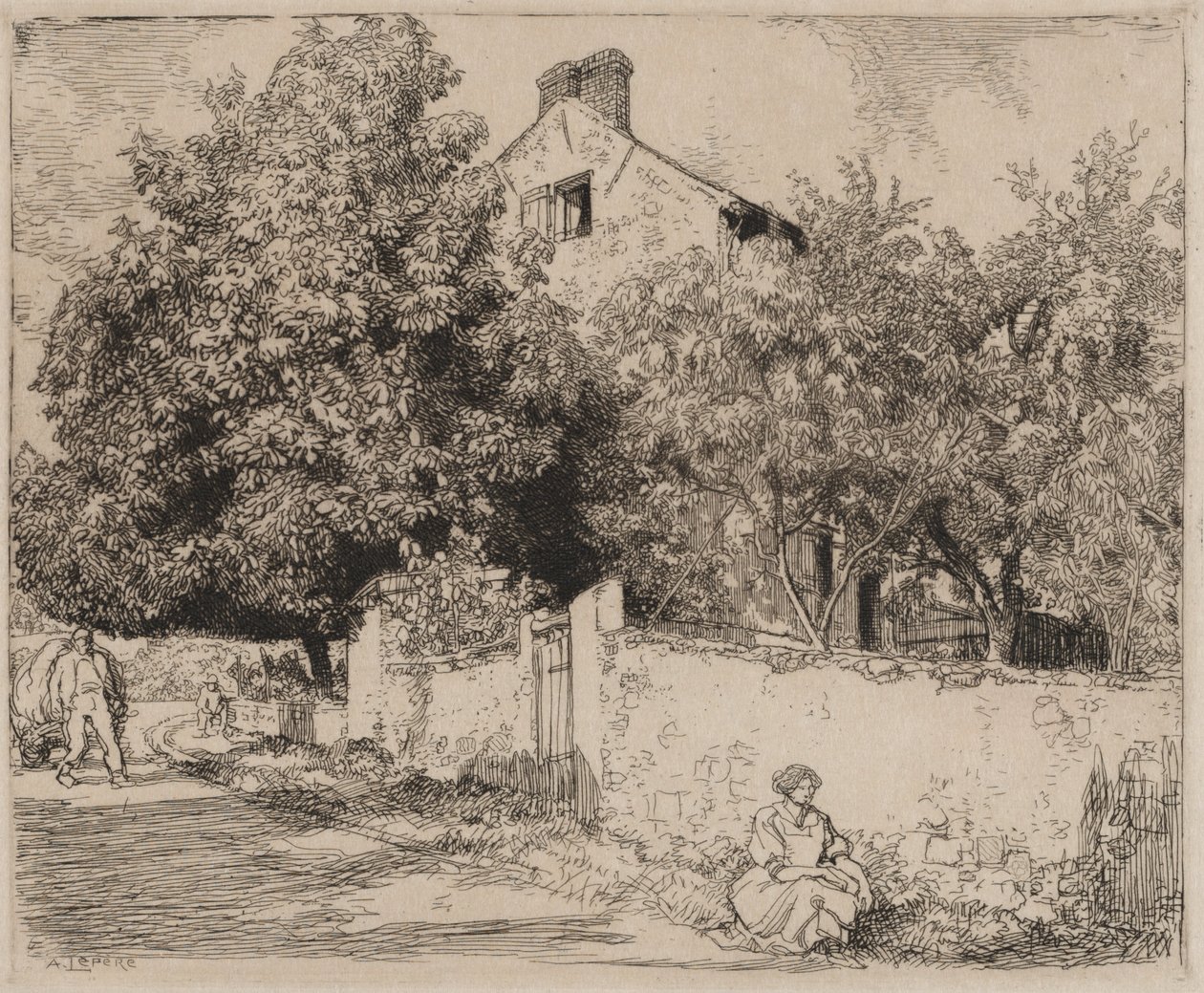 The House of Madame B., 1915 by Auguste Louis Lepère