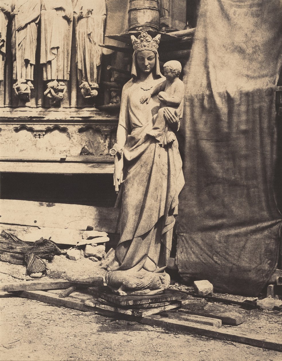 Madonna and Child, Notre-Dame Cathedral, Paris by Auguste Mestral