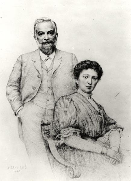 Adolphe Giraudon (1849-1929) and his wife, Claire, 1907 by Auguste Raynaud