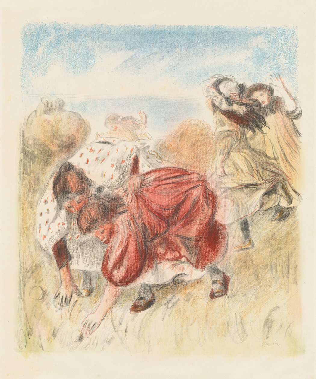 Children Playing Ball by Auguste Renoir