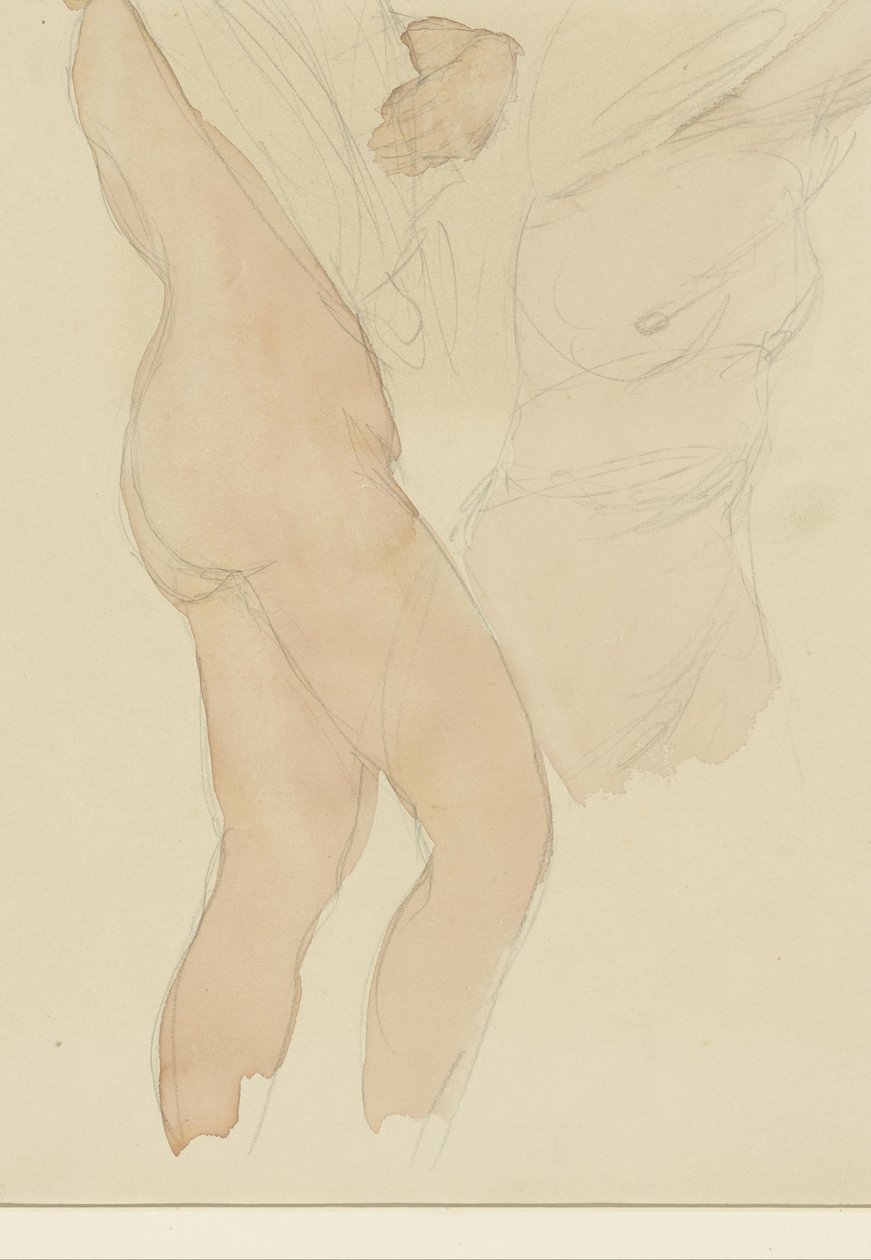 Study Sheet with Two Women Taking Off Their Shirts by Auguste Rodin