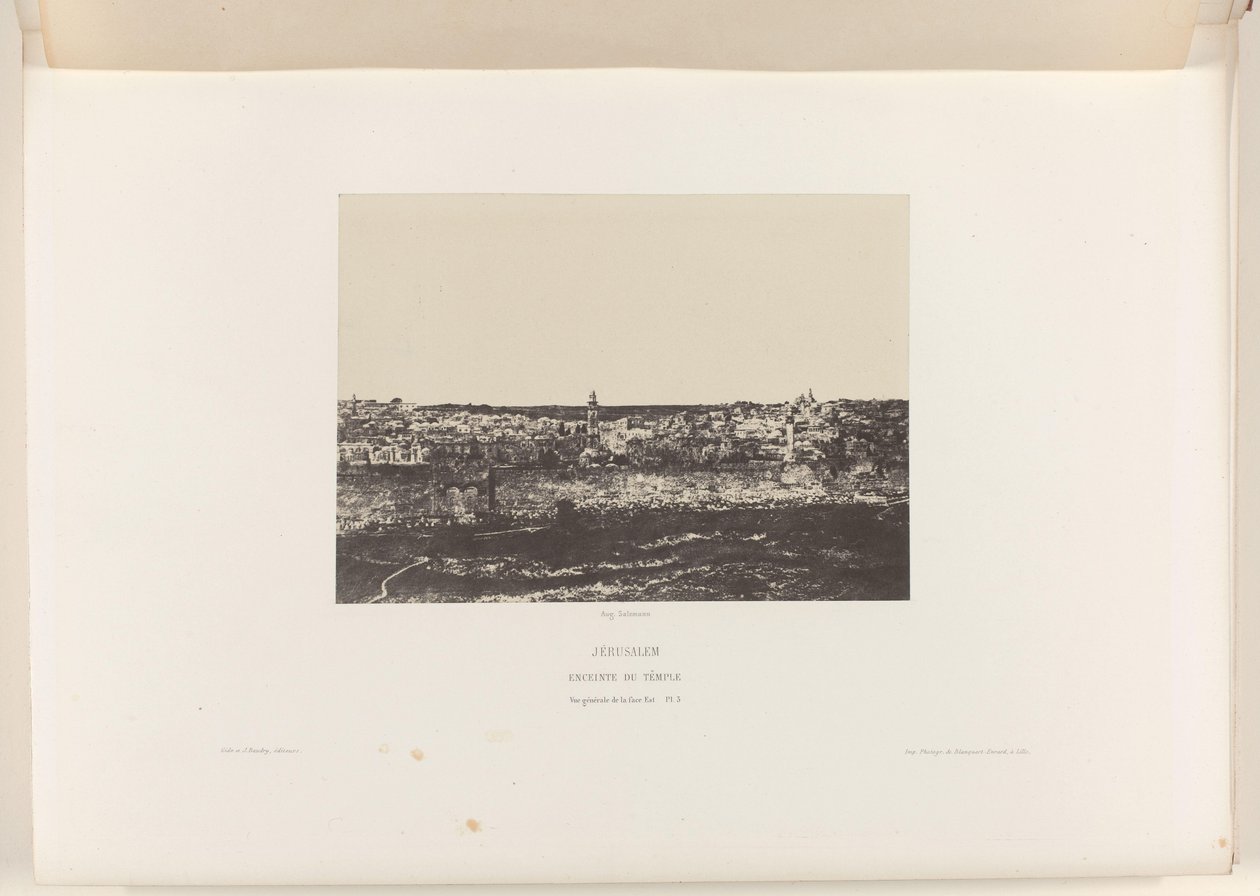 View of Jerusalem, with the Enclosure of the Temple by Auguste Salzmann