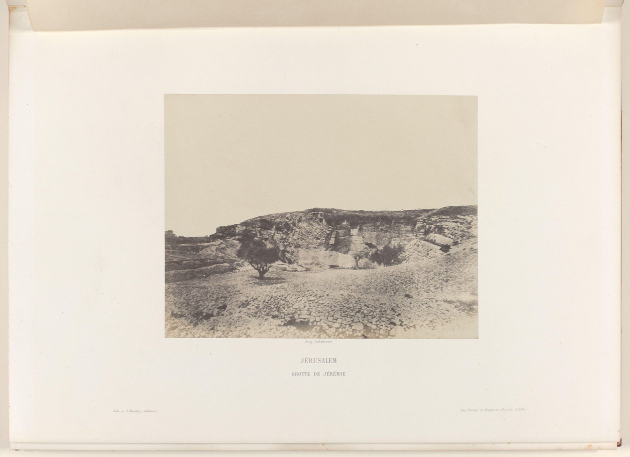 View of the Cave of Jeremiah, near Jerusalem by Auguste Salzmann