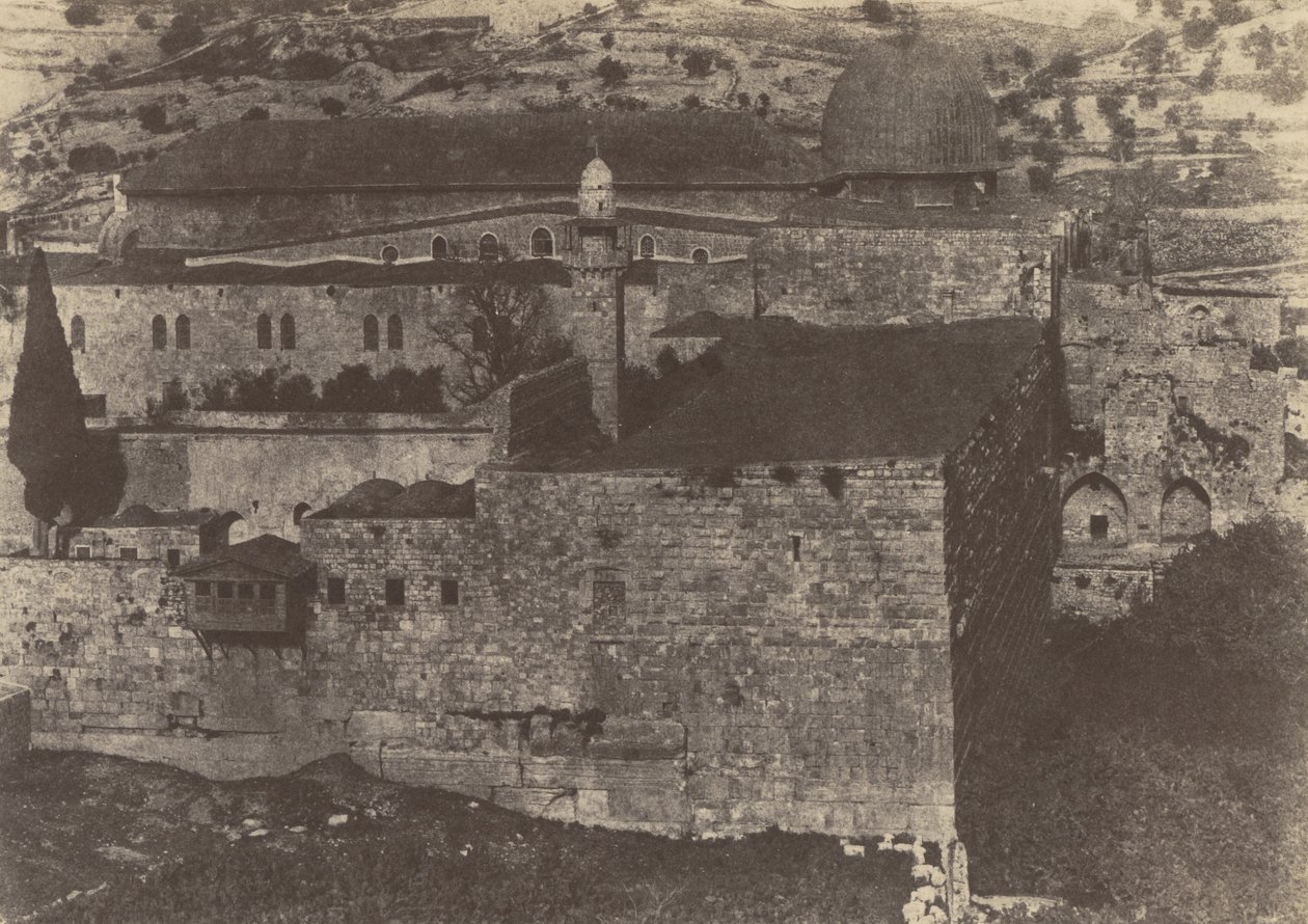 Jerusalem. Enclosure of the Temple. El-Aksa Mosque, Southwest Corner by Auguste Salzmann