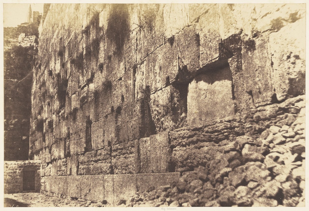 Jerusalem, Temple Enclosure, West Side, Heit-el-Morharby by Auguste Salzmann