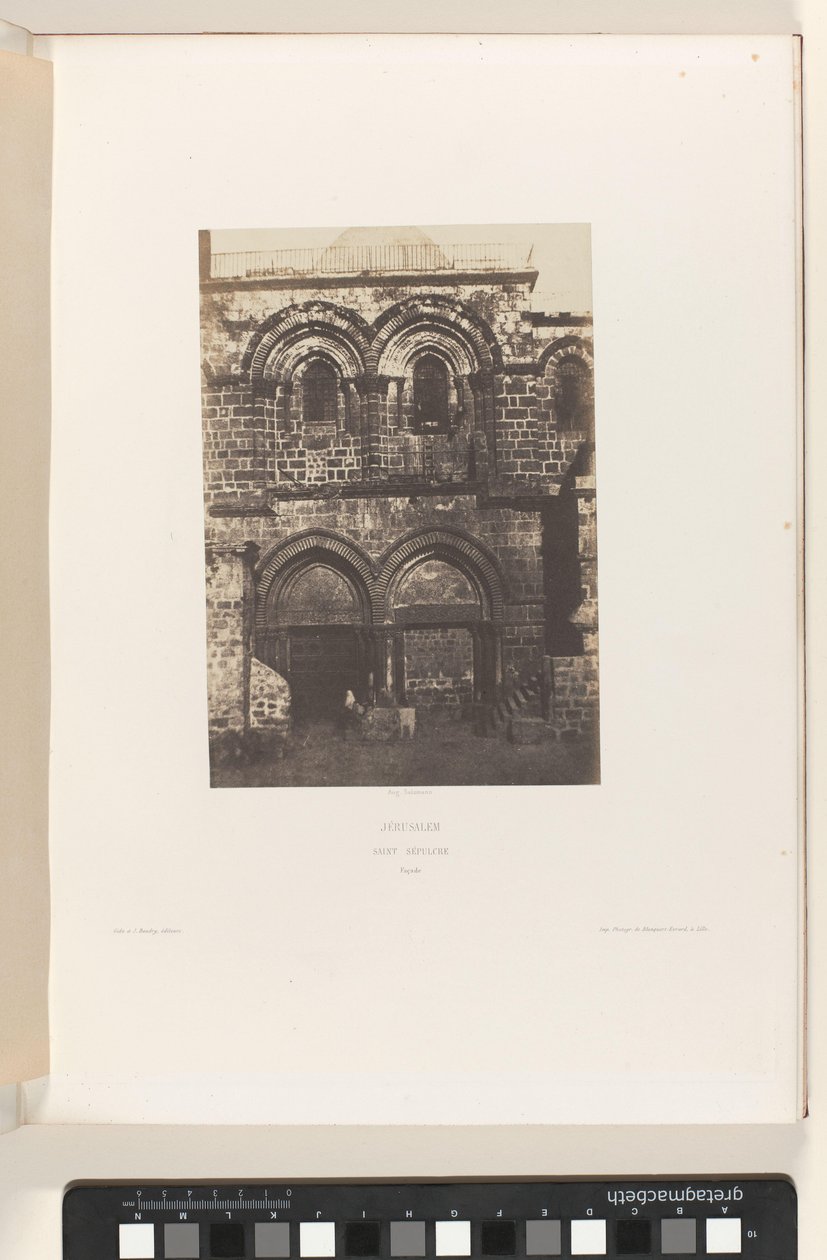 Facade of the Church of the Holy Sepulchre, Jerusalem by Auguste Salzmann