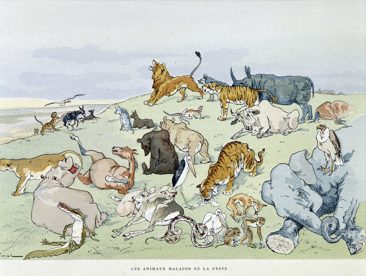 Les animaux malades de la peste - in 