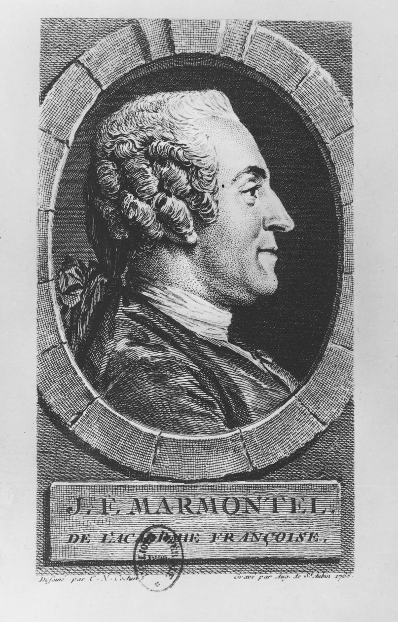 Portrait of Jean François Marmontel by Augustin de Saint Aubin