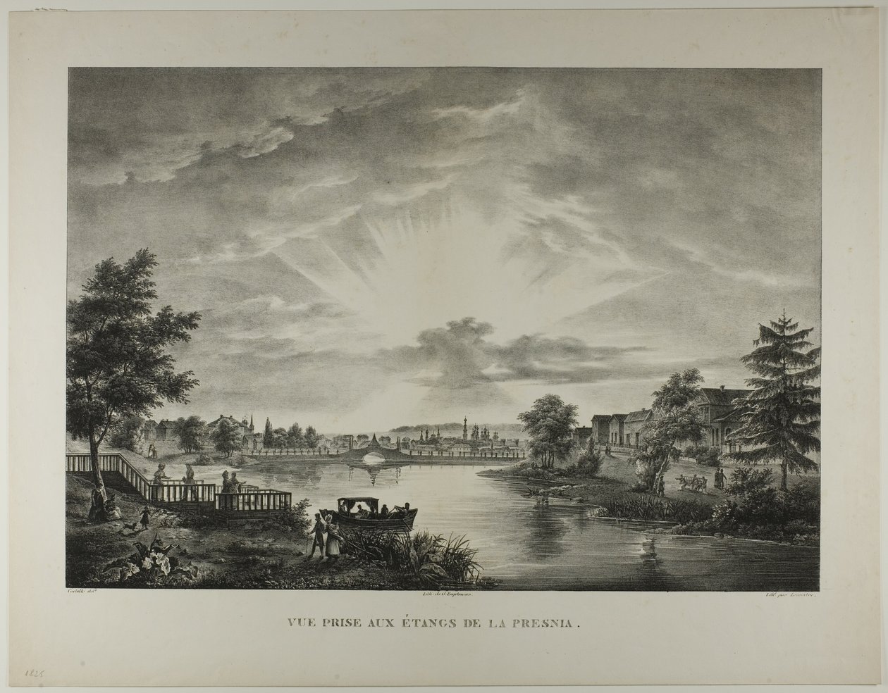 View Taken from the Pools of the Presnia by Augustin François Lemaitre