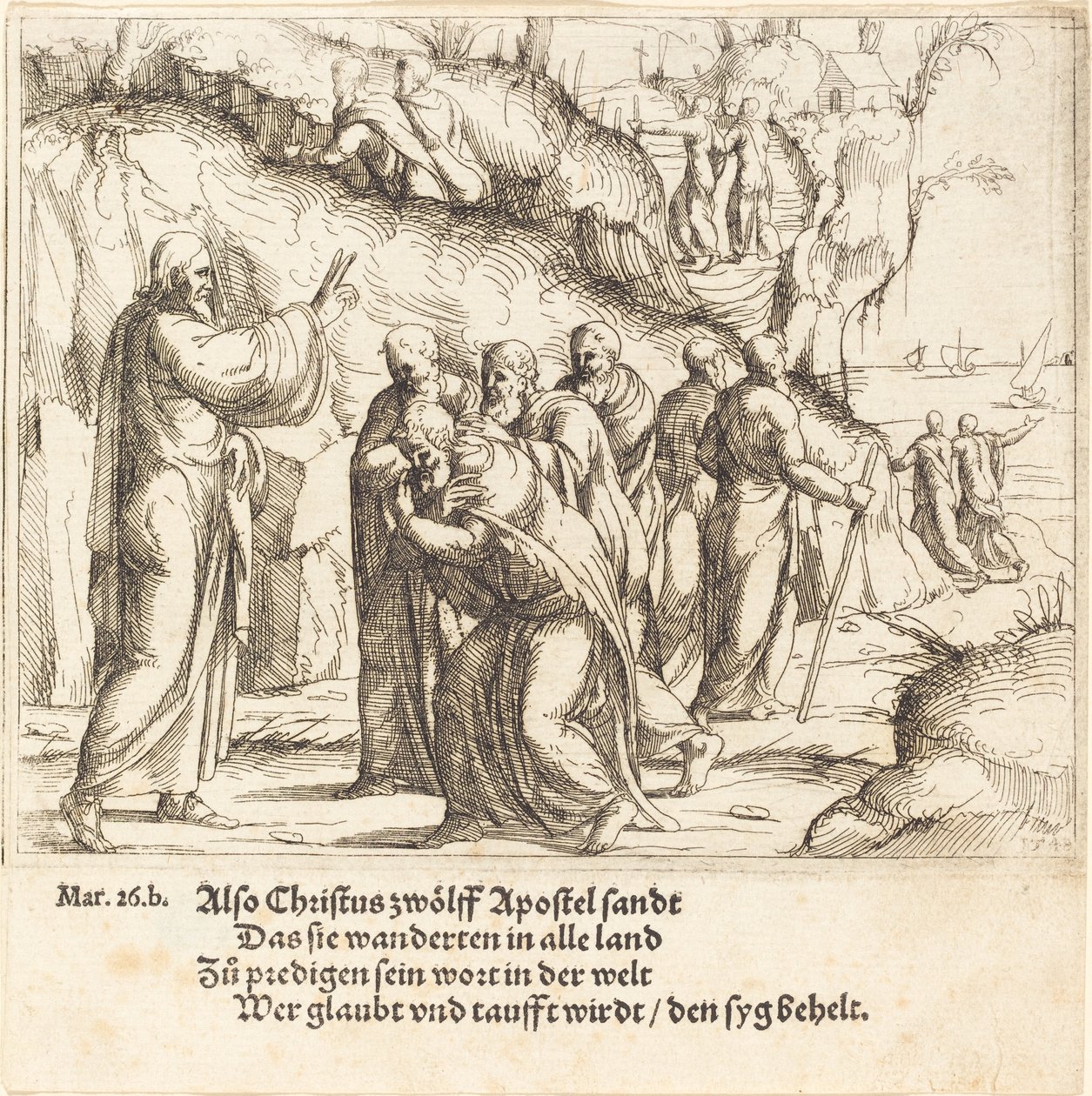 Christ Charges the Apostles of their Mission, 1548 by Augustin Hirschvogel