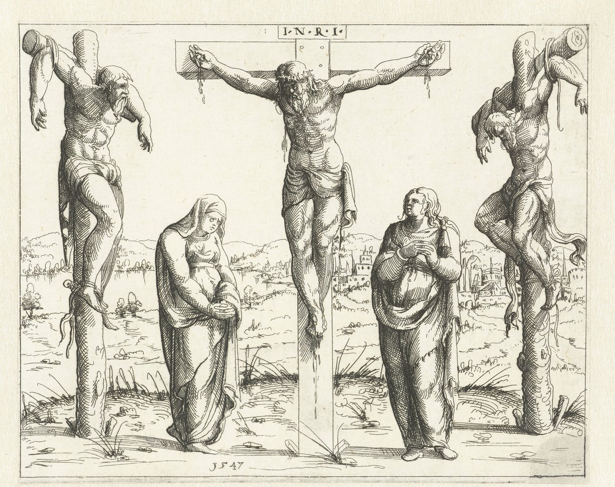 Christ on the Cross with Mary and John