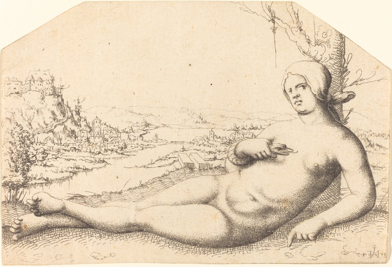 Death of Cleopatra by Augustin Hirschvogel