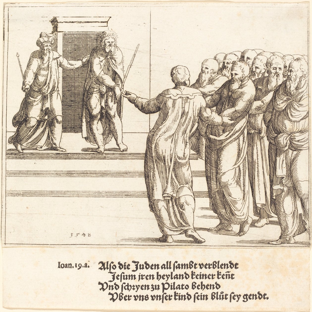 Ecce Homo, and the Jews Deny Christ, 1548 by Augustin Hirschvogel