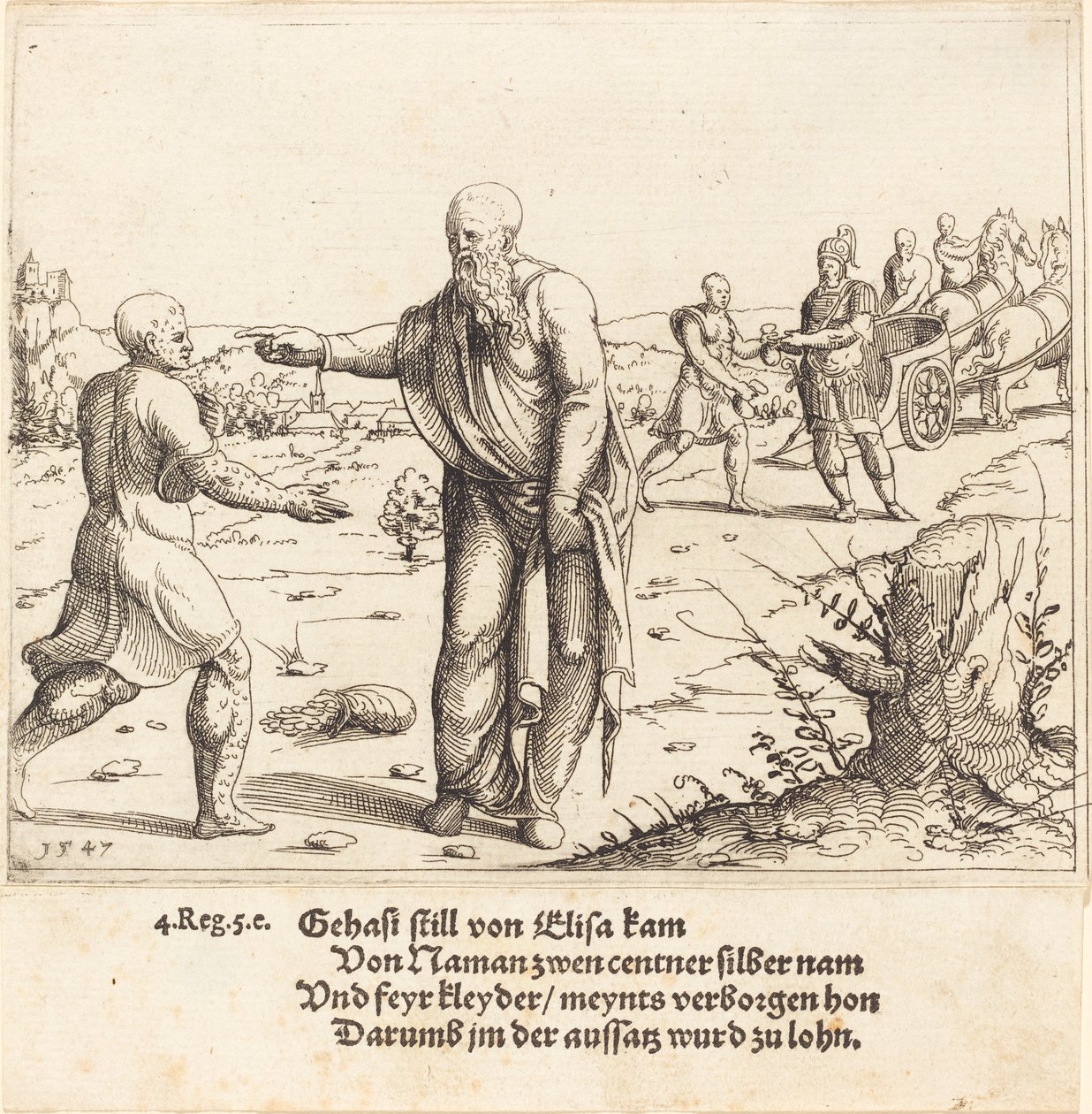 Elisha Punishes Gehazi with Naaman