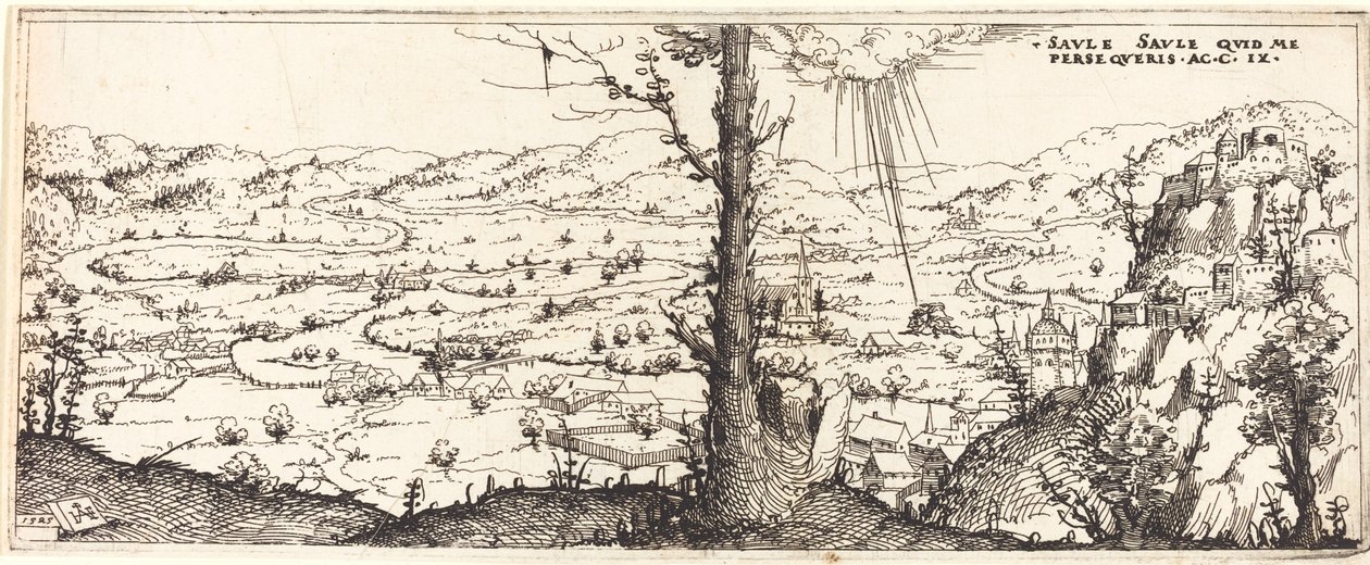 Landscape with the Conversion of Saint Paul by Augustin Hirschvogel