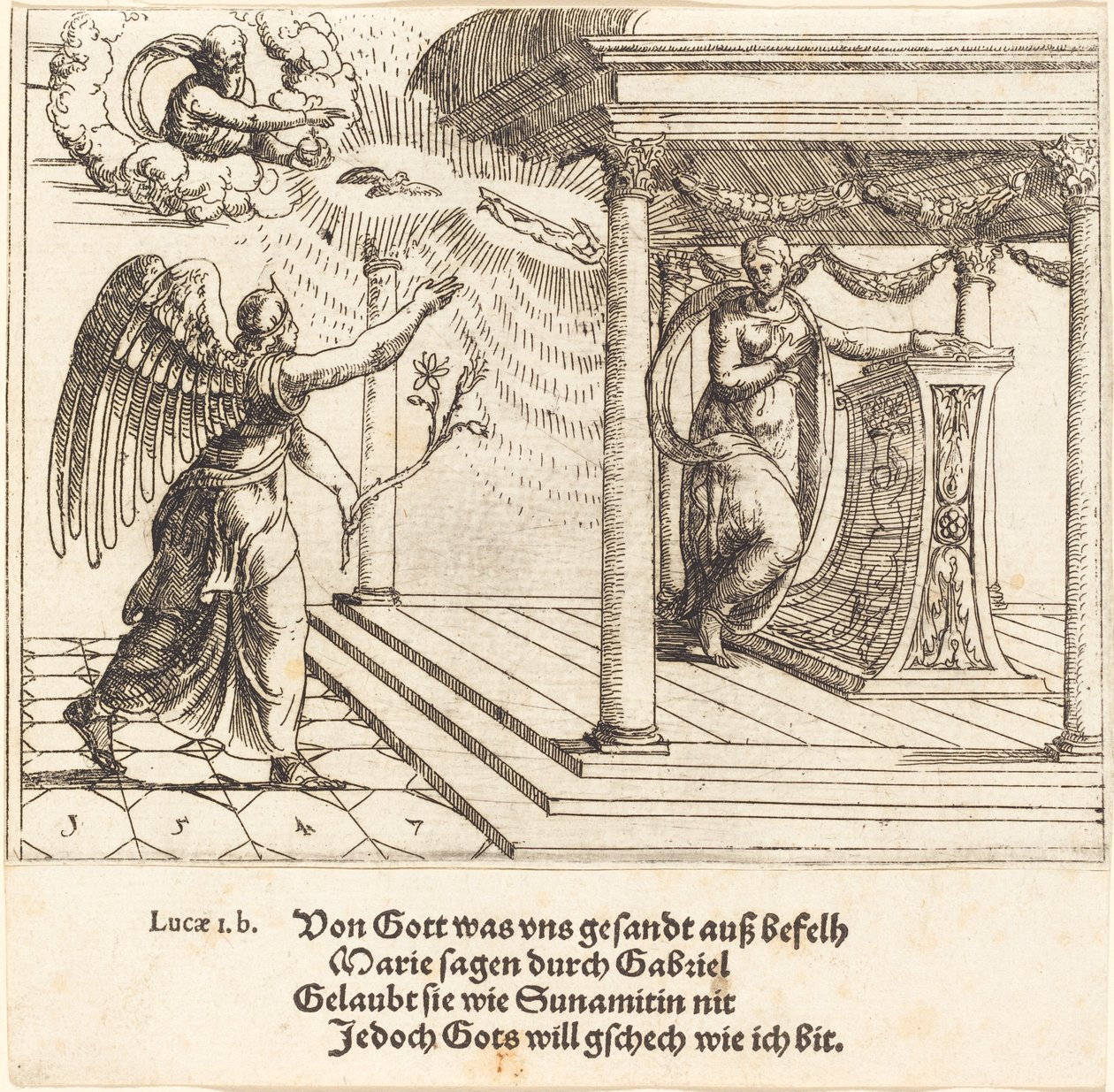 The Annunciation by Augustin Hirschvogel
