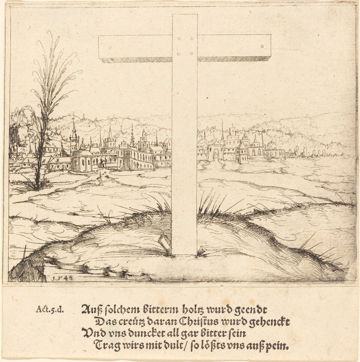 The Cross of Christ by Augustin Hirschvogel