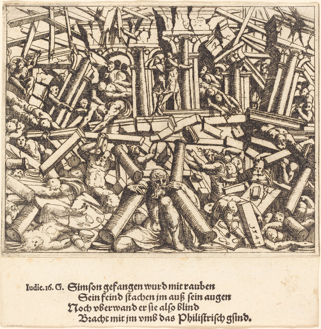 The Death of Samson by Augustin Hirschvogel