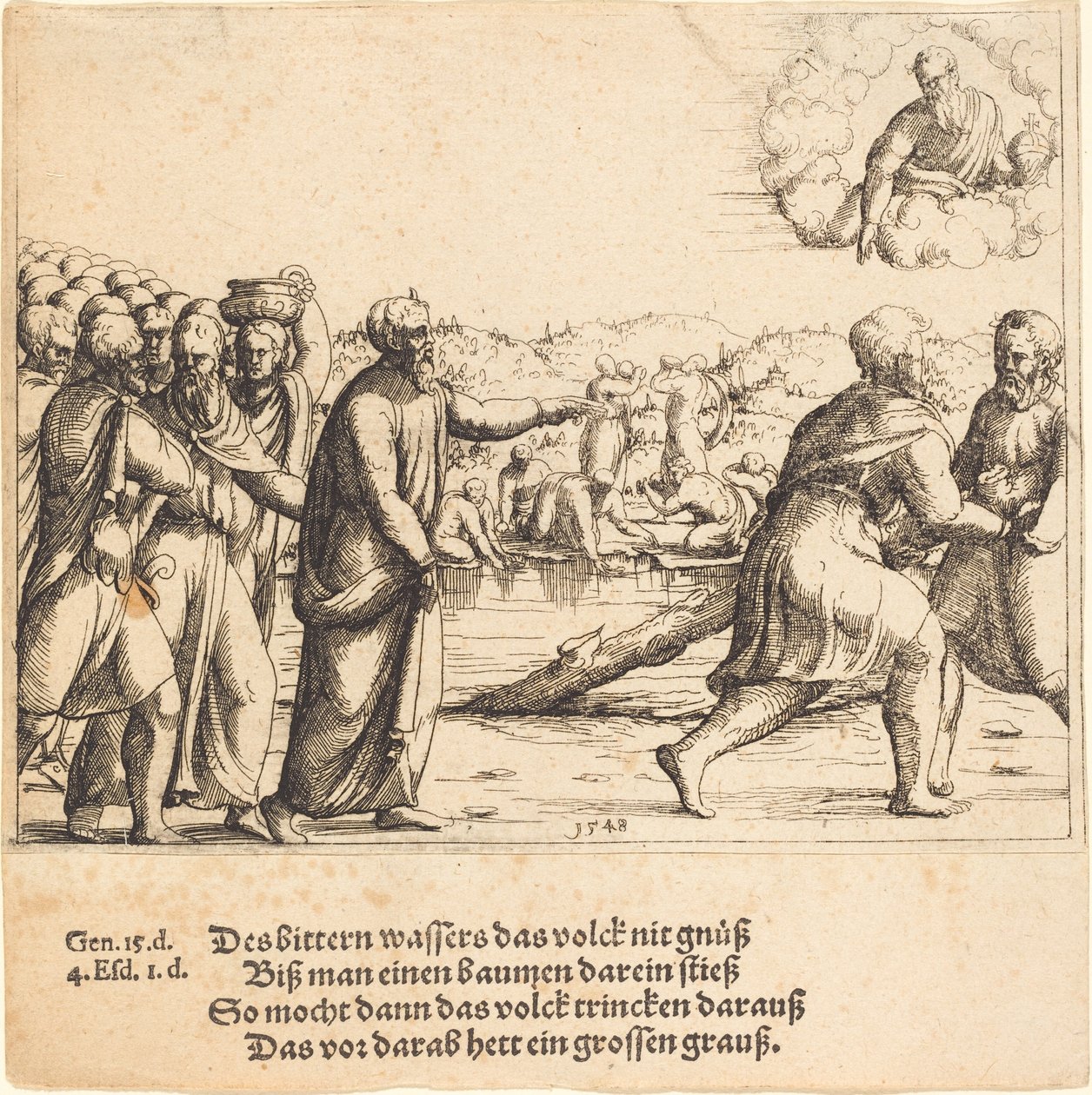 The Lord Sweetens the Waters of Marah, 1548 by Augustin Hirschvogel