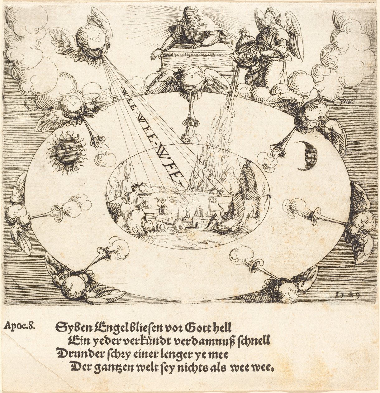 The Opening of the Seventh Seal, 1549 by Augustin Hirschvogel