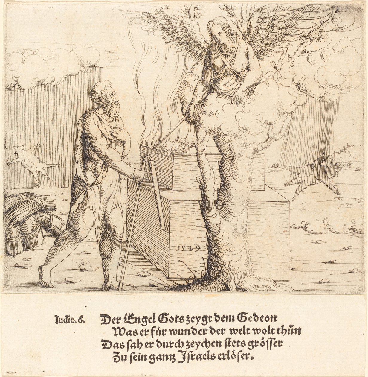 The Sacrifice of Gideon by Augustin Hirschvogel