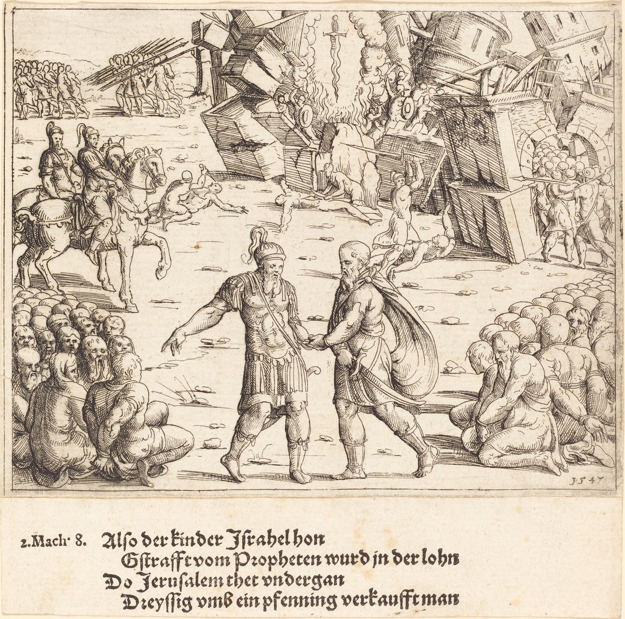 The Victory of Judas Maccabeus Over Niccanor by Augustin Hirschvogel
